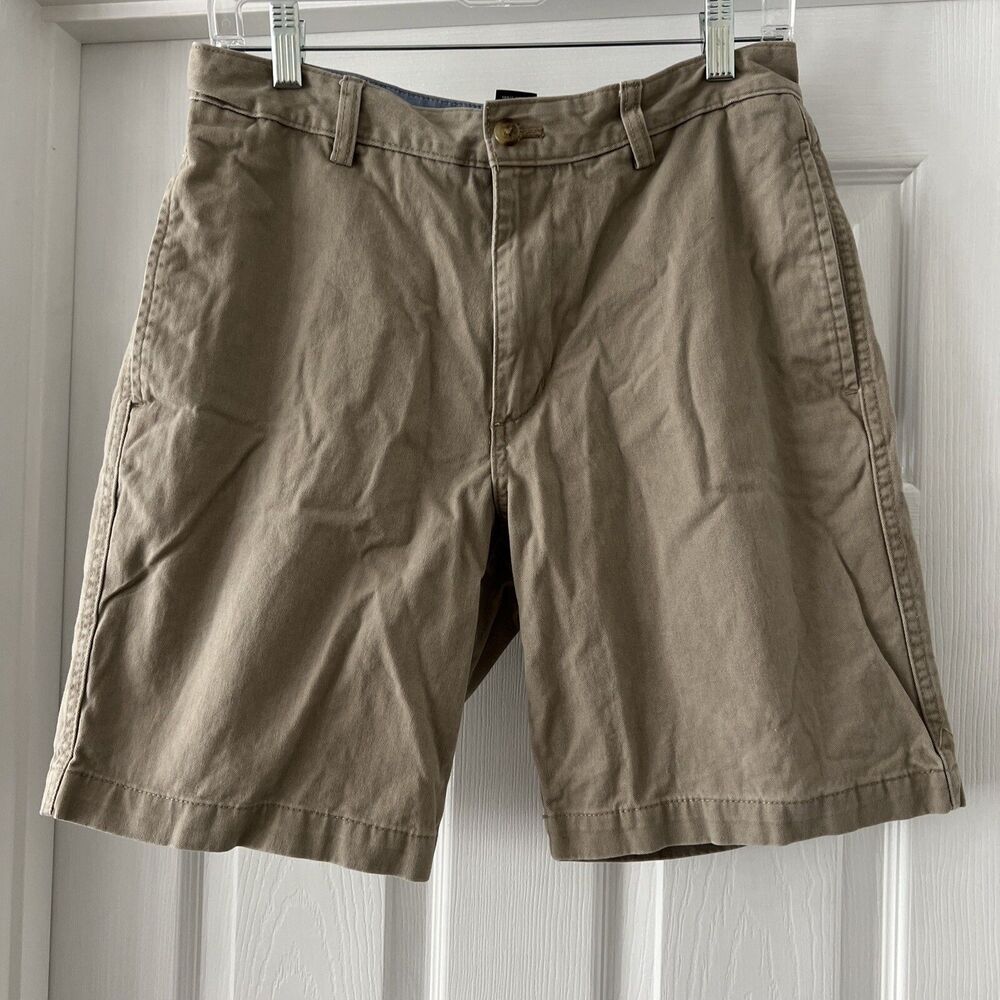 CHAPS Khaki Brown Men's Casual Golf Shorts School Uniform 100% Cotton
